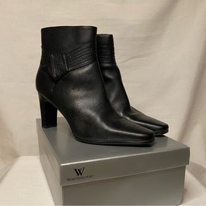 Worthington Black Heeled Ankle Boots Women’s Size 8